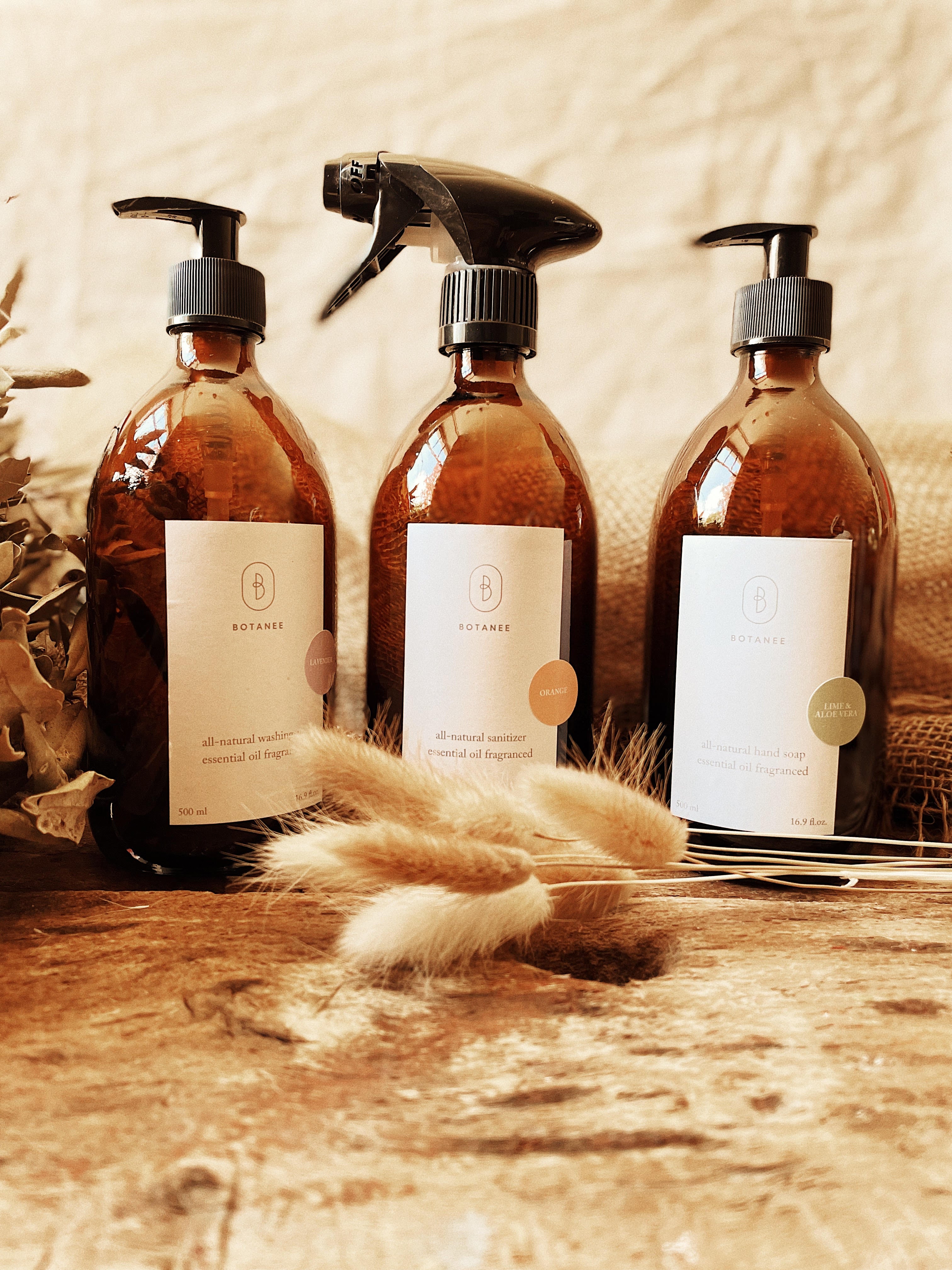 natural handsoap natural washing up liquid natural sanitizer essential oils